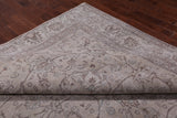 SUPER SALE Ivory Persian Vintage White Wash Hand Knotted Wool Rug - 10' 1" X 12' 5"