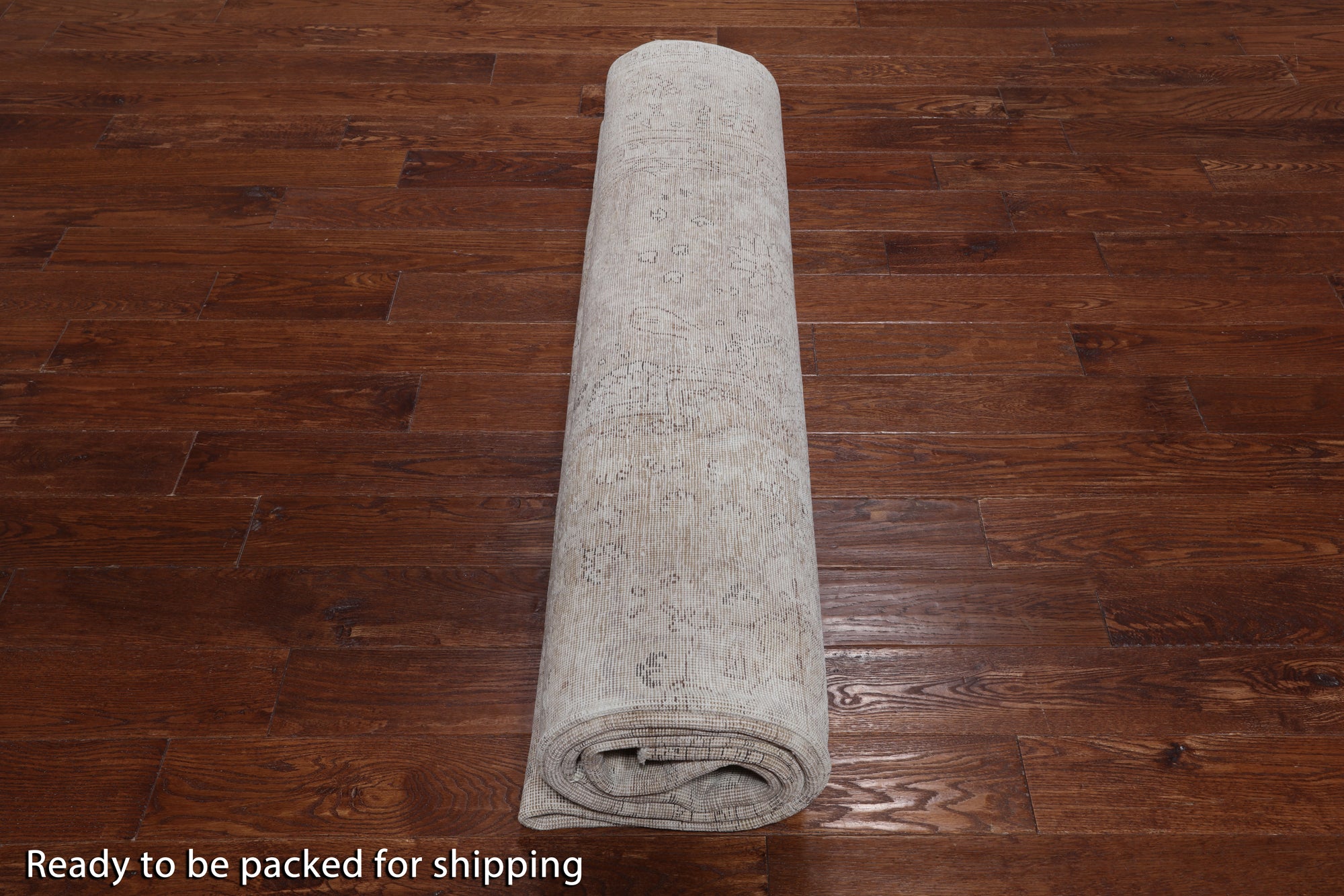 SUPER SALE Ivory Persian Vintage White Wash Handmade Wool Rug - 9' 8" X 12' 3"