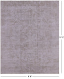 Ivory Persian Vintage White Wash Handmade Wool Rug - 9' 8" X 12' 3" - Golden Nile