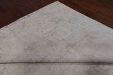 SUPER SALE Ivory Persian Vintage White Wash Hand Knotted Wool Rug - 9' 7" X 12' 6"