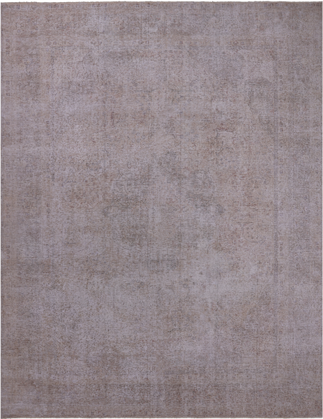 SUPER SALE Ivory Persian Vintage White Wash Handmade Wool Rug - 9' 7" X 12' 4"