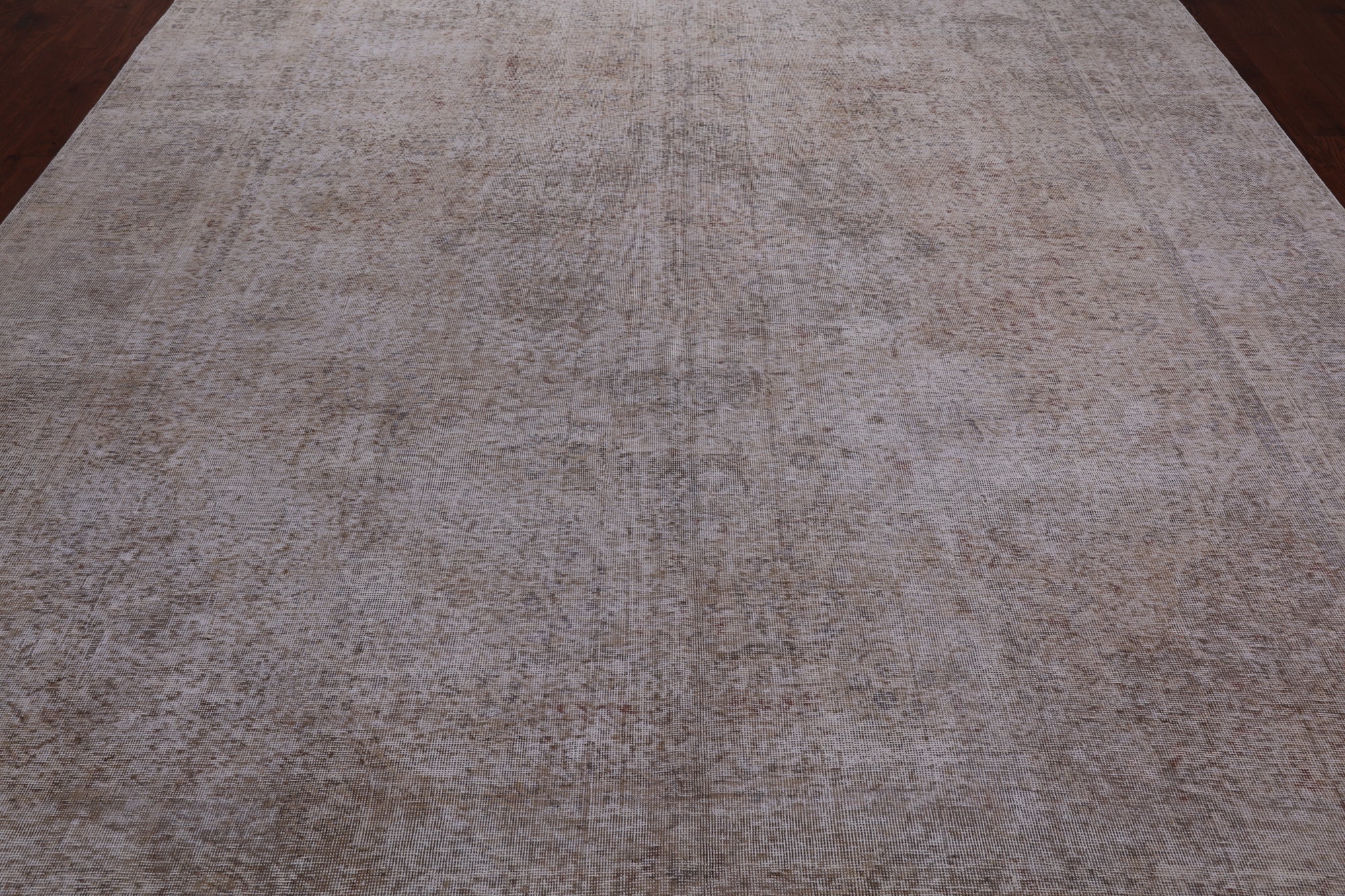 SUPER SALE Ivory Persian Vintage White Wash Handmade Wool Rug - 9' 7" X 12' 4"