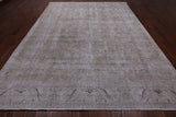 SUPER SALE Ivory Persian Vintage White Wash Hand Knotted Wool Rug - 9' 5" X 12' 4"