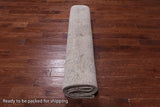 SUPER SALE Ivory Persian Vintage White Wash Hand Knotted Wool Rug - 9' 5" X 12' 4"