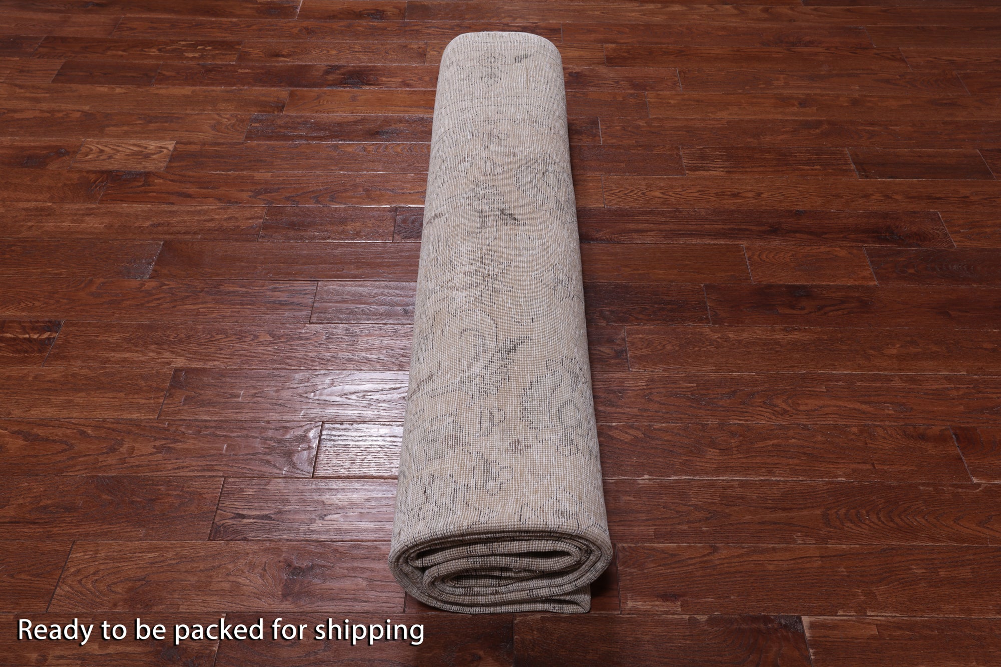 SUPER SALE Ivory Persian Vintage White Wash Hand Knotted Wool Rug - 9' 5" X 12' 4"