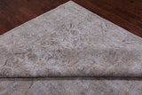 SUPER SALE Ivory Persian Vintage White Wash Hand Knotted Wool Rug - 9' 5" X 12' 4"
