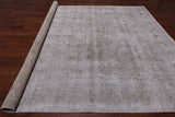 SUPER SALE Ivory Persian Vintage White Wash Hand Knotted Wool Rug - 9' 5" X 12' 4"