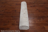 SUPER SALE Ivory Persian Vintage White Wash Handmade Wool Rug - 9' 6" X 12' 1"