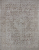 SUPER SALE Ivory Persian Vintage White Wash Handmade Wool Rug - 9' 6" X 12' 1"