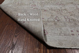 SUPER SALE Ivory Persian Vintage White Wash Handmade Wool Rug - 9' 6" X 12' 1"