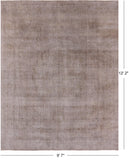 Ivory Persian Vintage White Wash Hand Knotted Wool Rug - 9' 7" X 12' 2" - Golden Nile