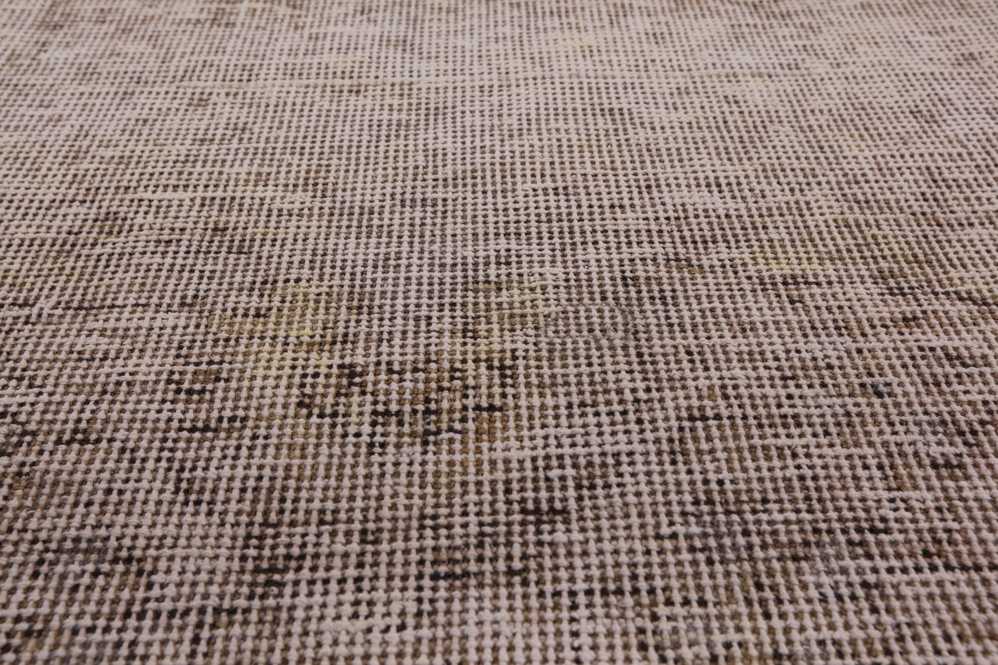 Ivory Persian Vintage White Wash Hand Knotted Wool Rug - 9' 7" X 12' 2" - Golden Nile