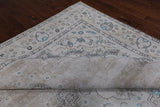SUPER SALE Ivory Persian Vintage White Wash Hand Knotted Wool Rug - 9' 7" X 12' 2"