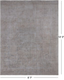 SUPER SALE Ivory Persian Vintage White Wash Hand Knotted Wool Rug - 9' 7" X 12' 3"