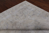 SUPER SALE Ivory Persian Vintage White Wash Hand Knotted Wool Rug - 9' 7" X 12' 3"