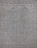 SUPER SALE Ivory Persian Vintage White Wash Hand Knotted Wool Rug - 9' 6" X 12' 1"