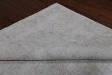 SUPER SALE Ivory Persian Vintage White Wash Hand Knotted Wool Rug - 9' 6" X 12' 1"