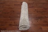 SUPER SALE Ivory Persian Vintage White Wash Hand Knotted Wool Rug - 9' 6" X 12' 3"