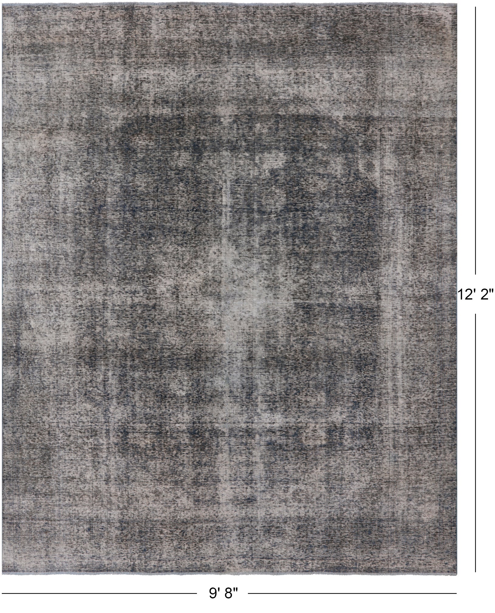 Persian Overdyed Hand Knotted Wool Rug - 9' 8" X 12' 2" - Golden Nile