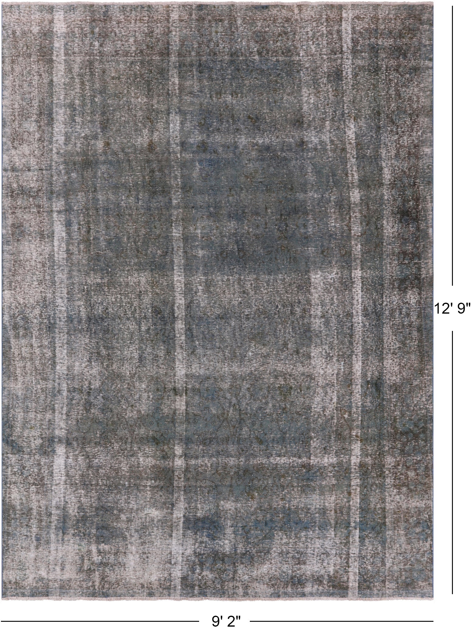 Persian Overdyed Hand Knotted Wool Rug - 9' 2" X 12' 9" - Golden Nile