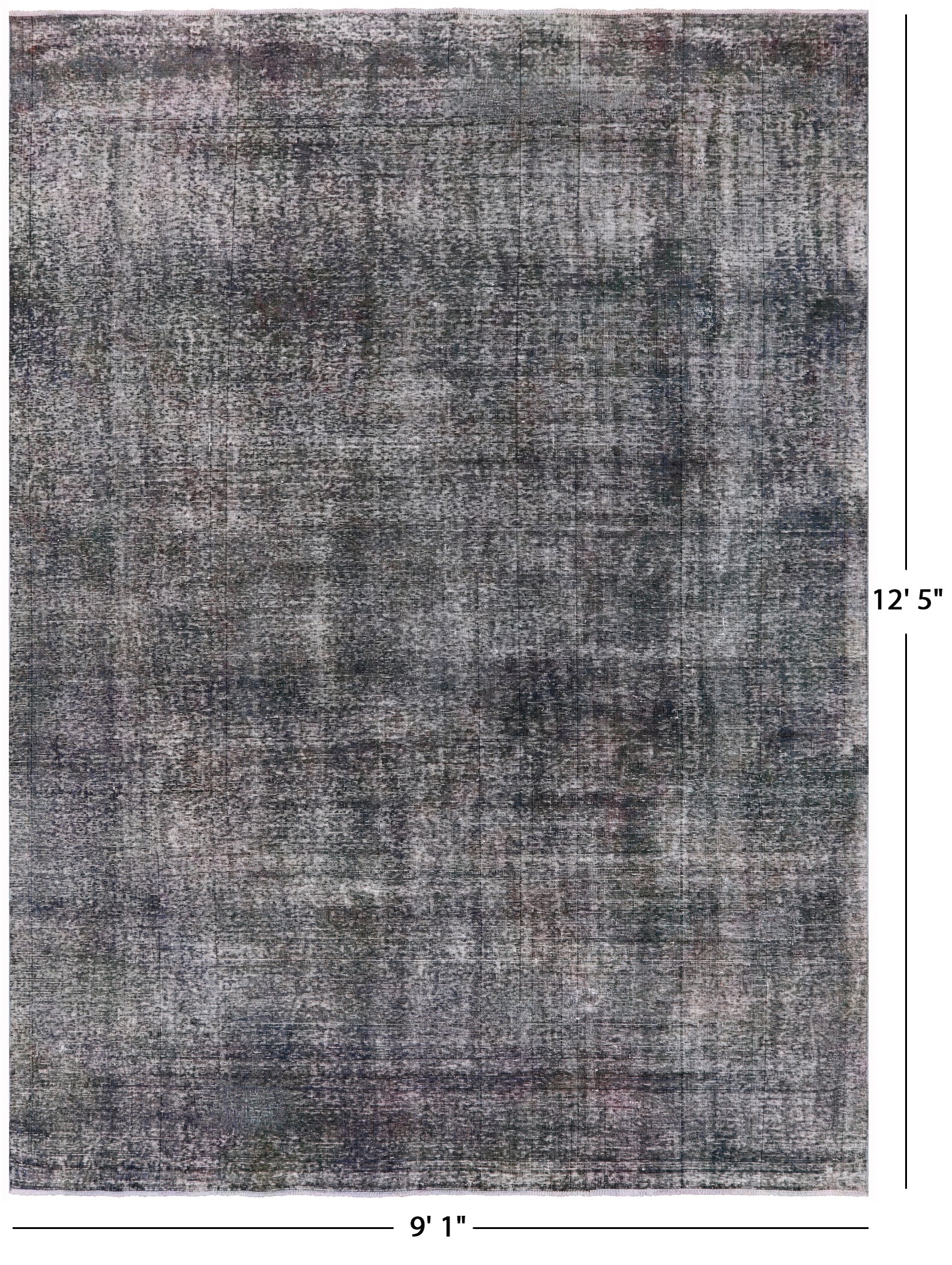 Persian Overdyed Hand Knotted Wool Rug - 9' 1" X 12' 5" - Golden Nile