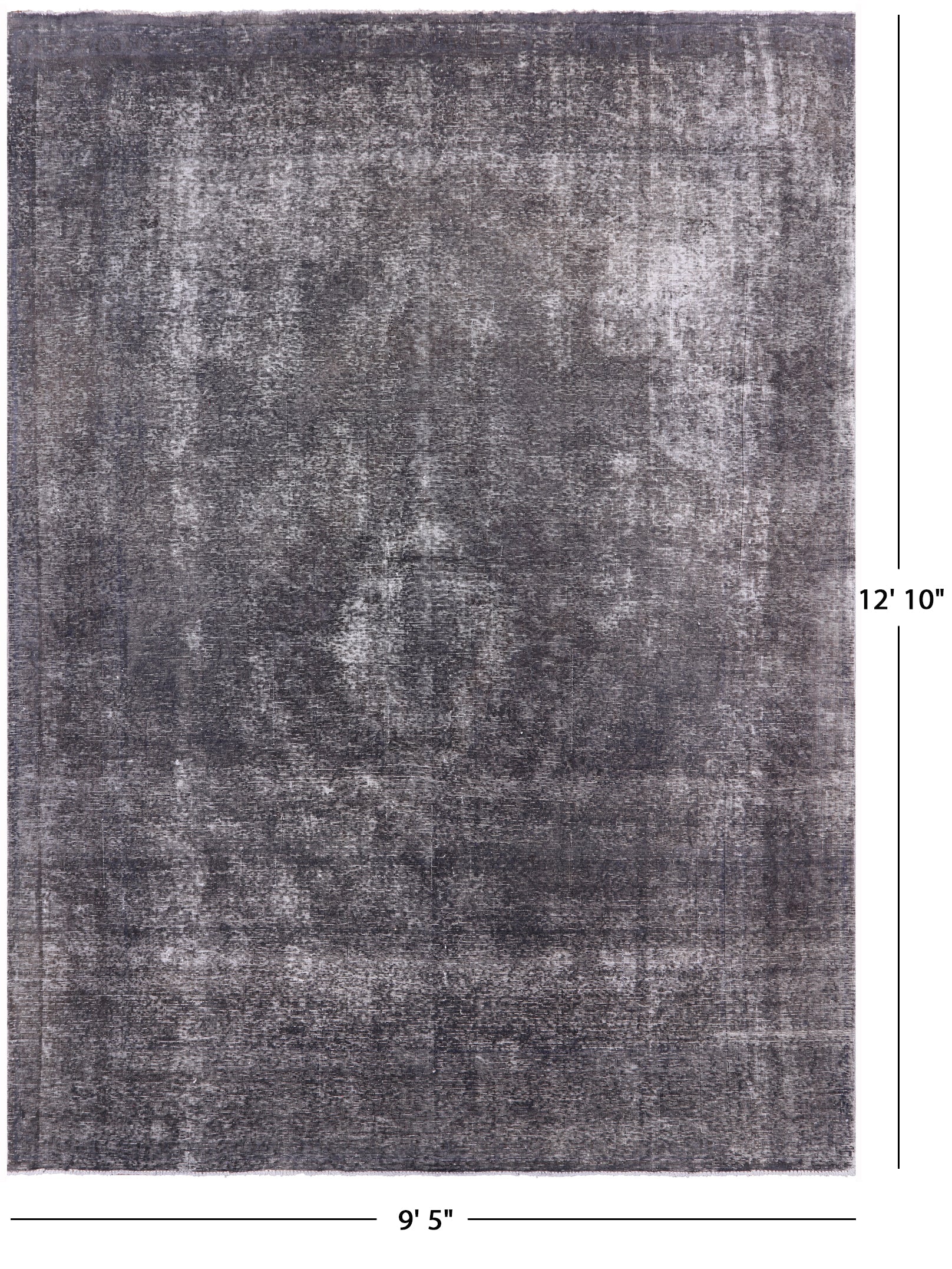 Persian Overdyed Hand Knotted Wool Rug - 9' 5" X 12' 10" - Golden Nile