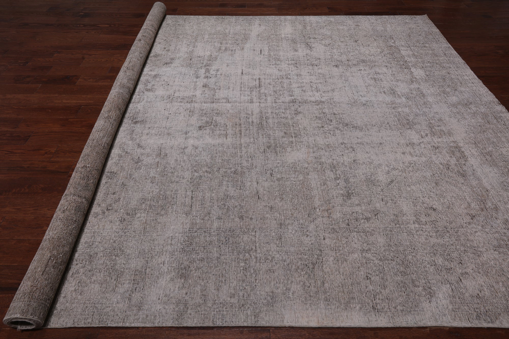 SUPER SALE Persian Vintage White Wash Hand Knotted Wool Rug - 9' 4" X 12' 7"