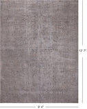 SUPER SALE Persian Vintage White Wash Hand Knotted Wool Rug - 9' 4" X 12' 7"