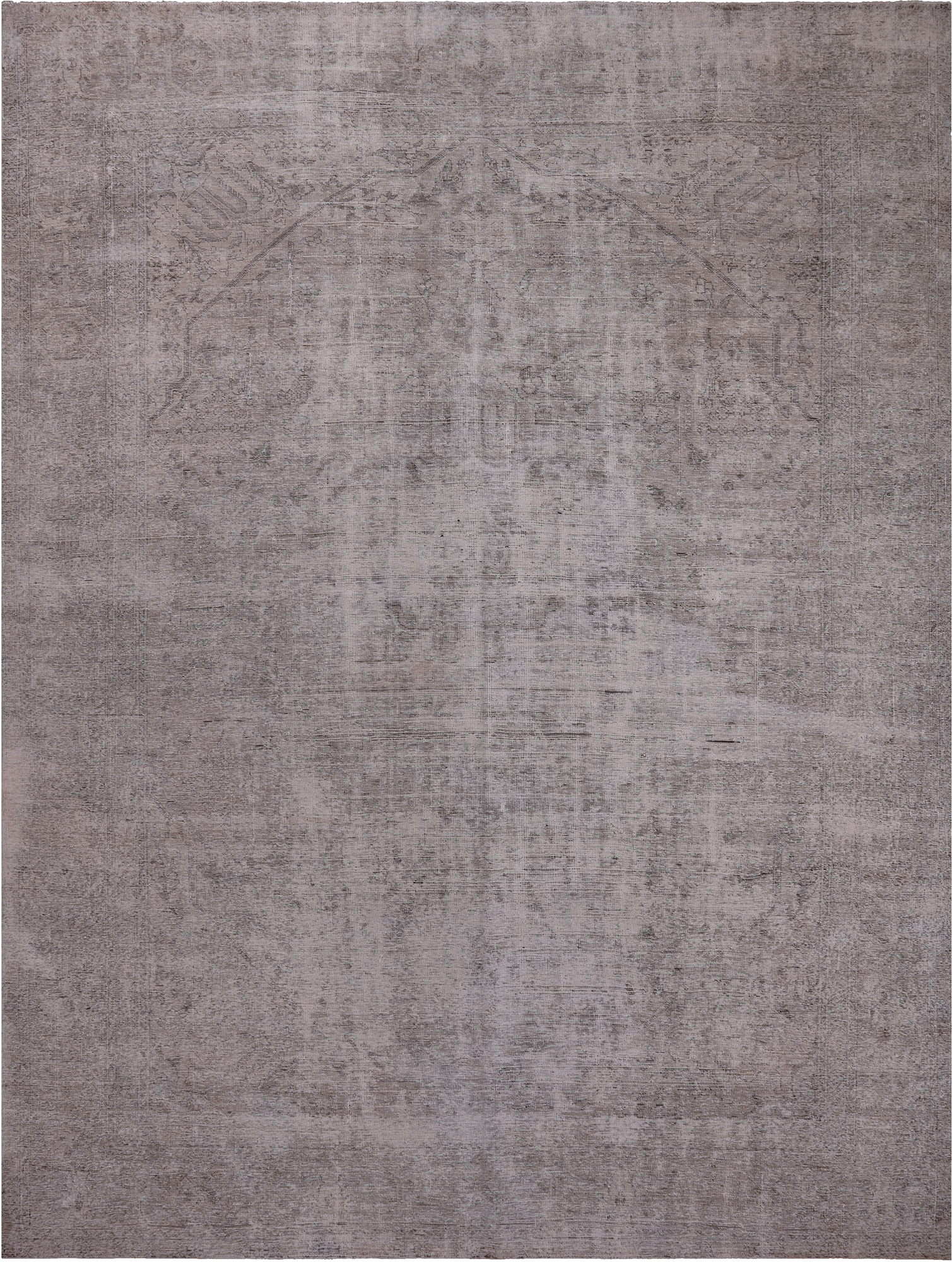 SUPER SALE Persian Vintage White Wash Hand Knotted Wool Rug - 9' 4" X 12' 7"