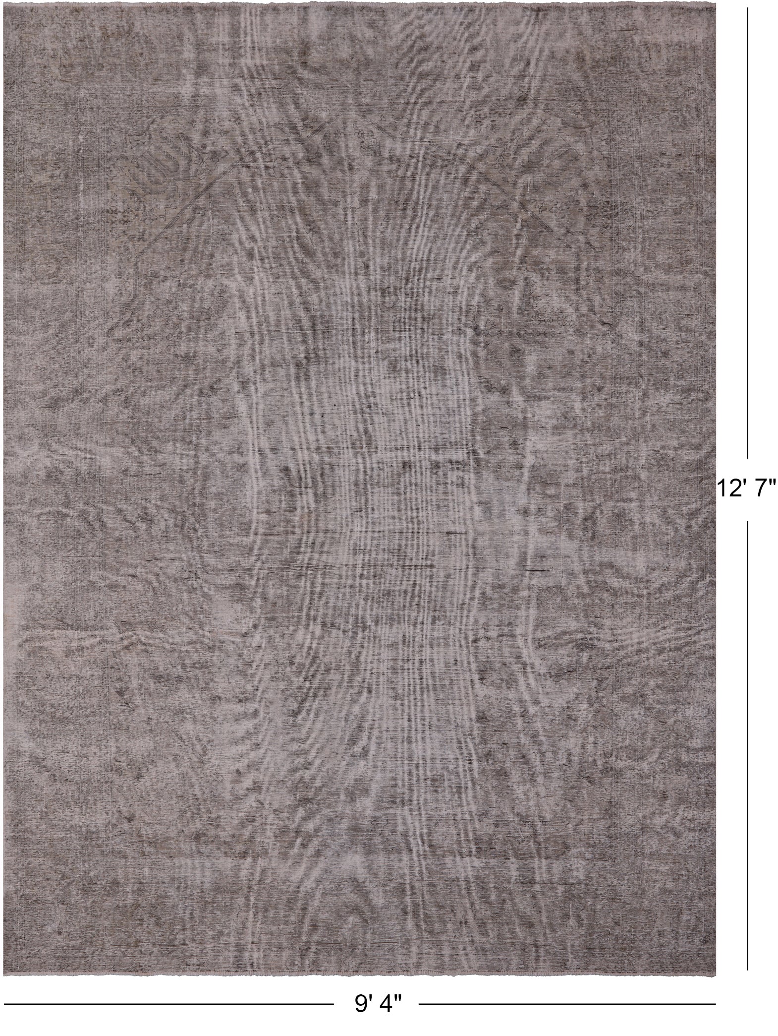 Persian Vintage White Wash Hand Knotted Wool Rug - 9' 4" X 12' 7" - Golden Nile