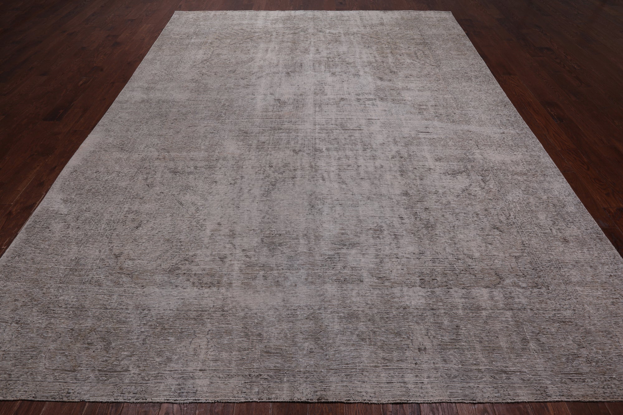 SUPER SALE Persian Vintage White Wash Hand Knotted Wool Rug - 9' 4" X 12' 7"