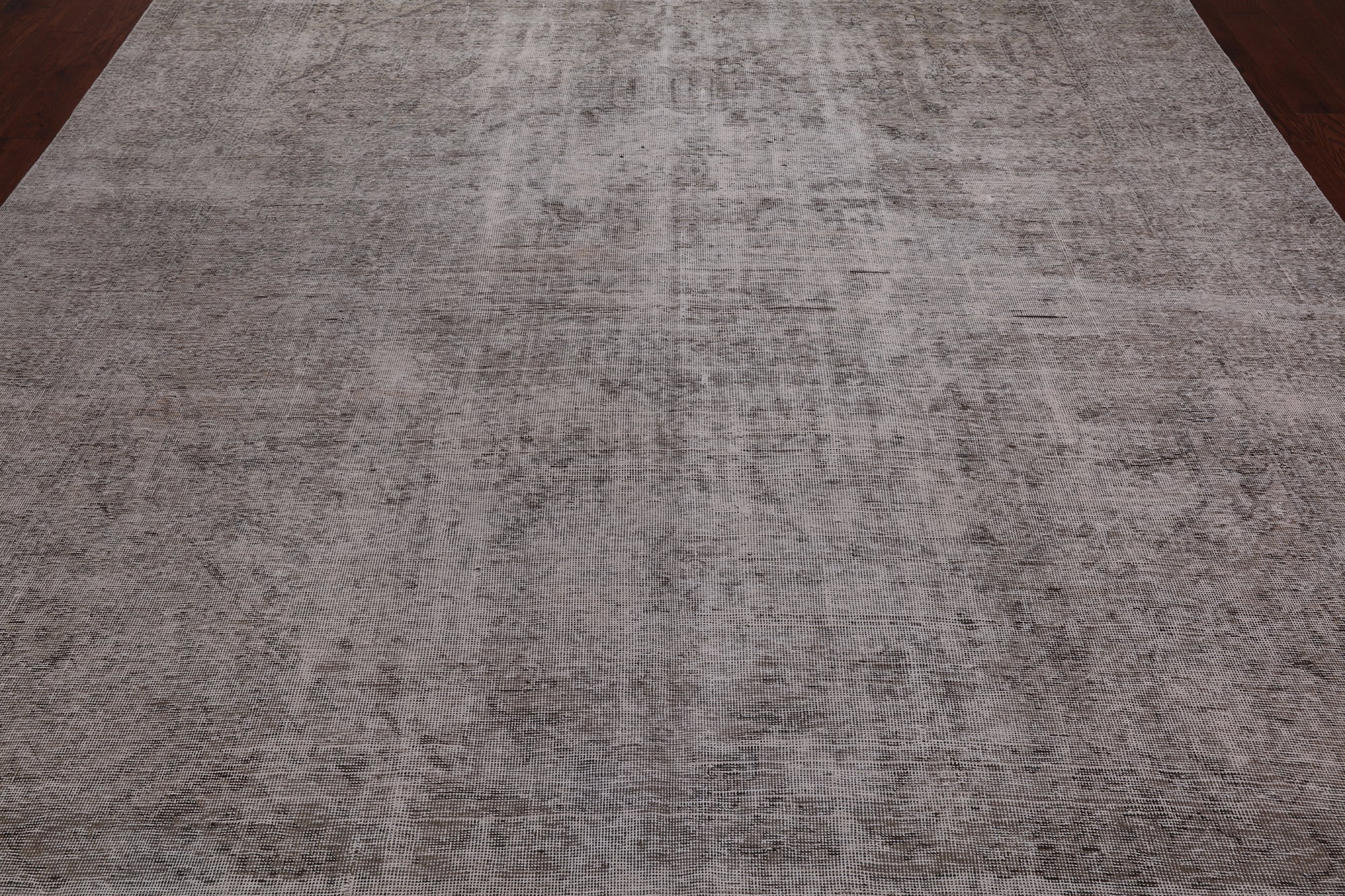 SUPER SALE Persian Vintage White Wash Hand Knotted Wool Rug - 9' 4" X 12' 7"