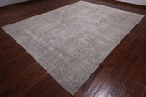 SUPER SALE Persian Vintage White Wash Hand Knotted Wool Rug - 9' 4" X 12' 7"