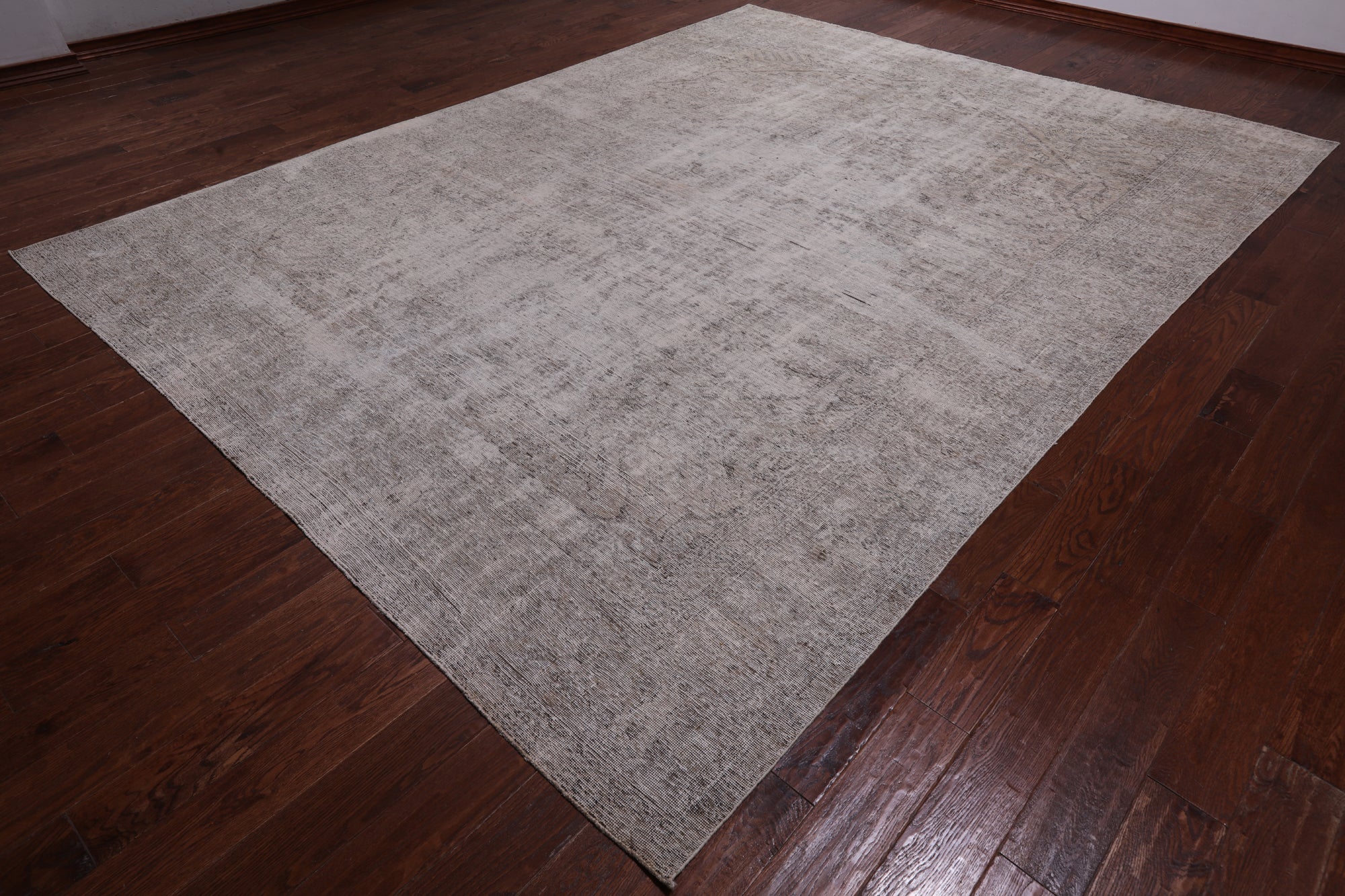 SUPER SALE Persian Vintage White Wash Hand Knotted Wool Rug - 9' 4" X 12' 7"