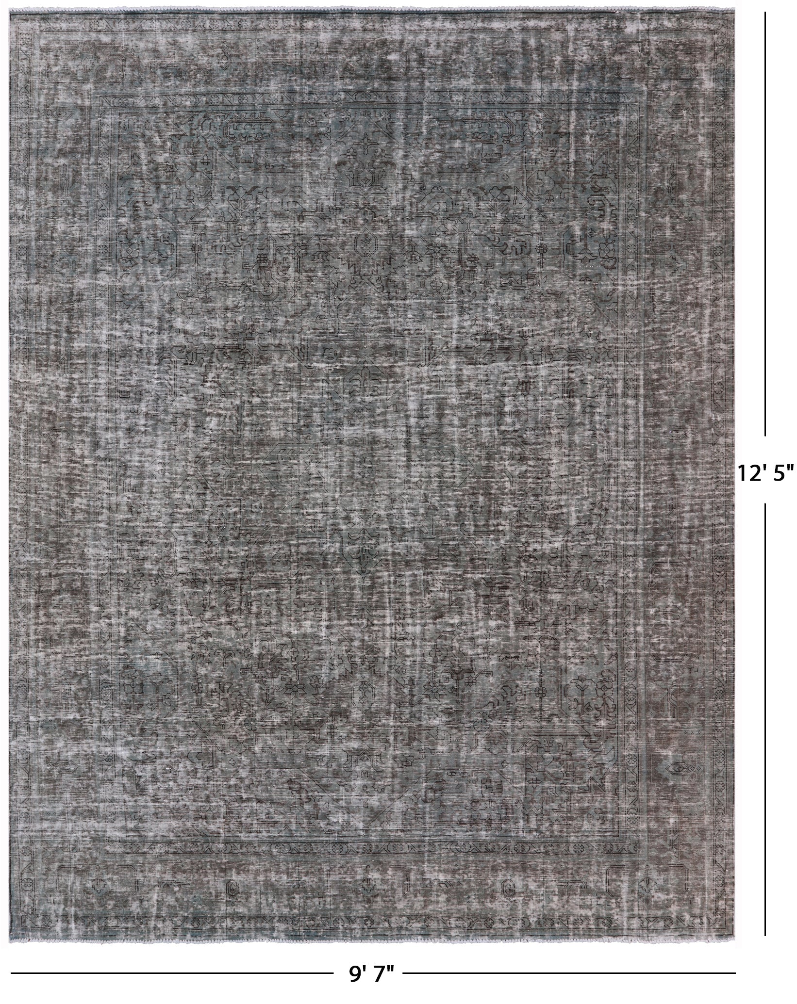 Persian Overdyed Hand Knotted Wool Rug - 9' 7" X 12' 5" - Golden Nile