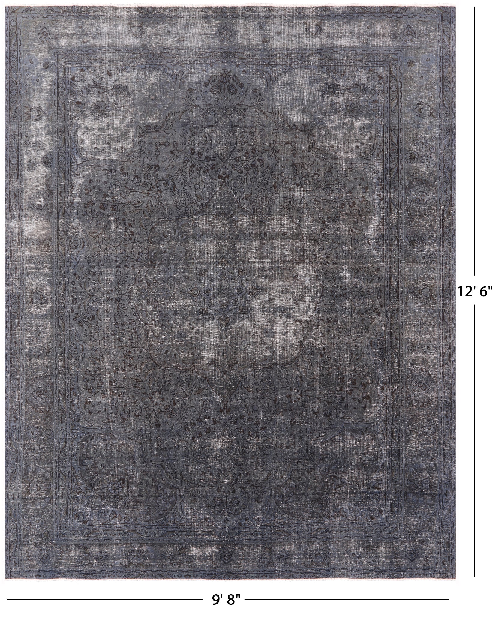 Persian Overdyed Handmade Wool Rug - 9' 8" X 12' 6" - Golden Nile