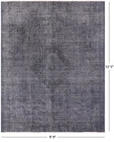 Persian Overdyed Handmade Wool Rug - 9' 9" X 12' 5" - Golden Nile