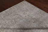 SUPER SALE Ivory Persian Vintage White Wash Hand Knotted Wool Rug - 9' 7" X 12' 5"