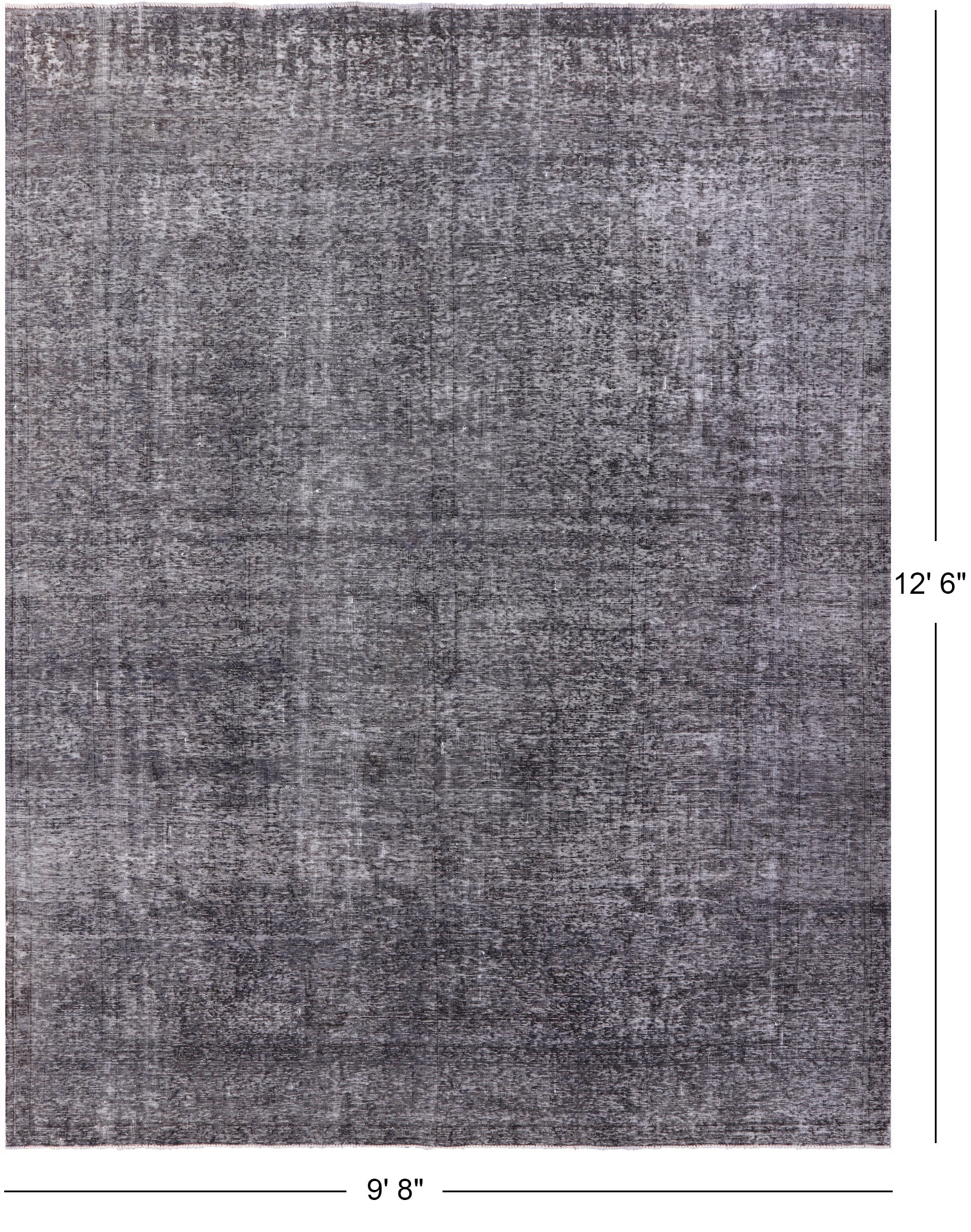 Persian Overdyed Handmade Wool Rug - 9' 8" X 12' 6" - Golden Nile