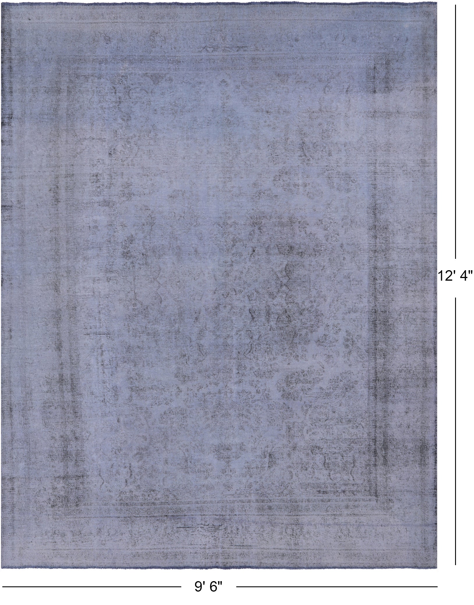 Overdyed Handmade Wool Rug - 9' 6" X 12' 4" - Golden Nile
