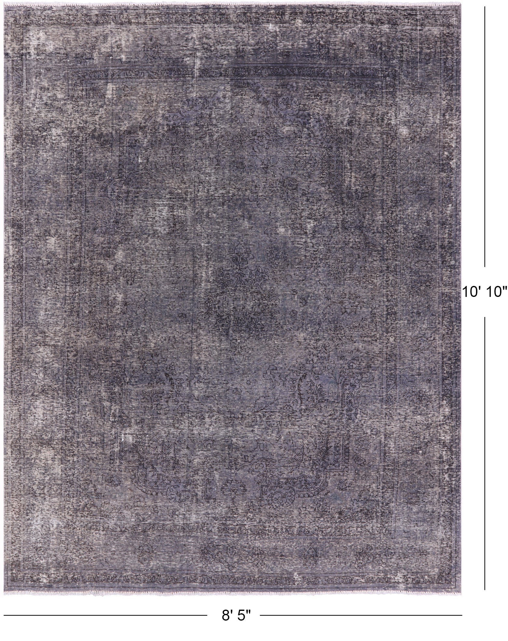Persian Overdyed Hand Knotted Wool Rug - 8' 5" X 10' 10" - Golden Nile