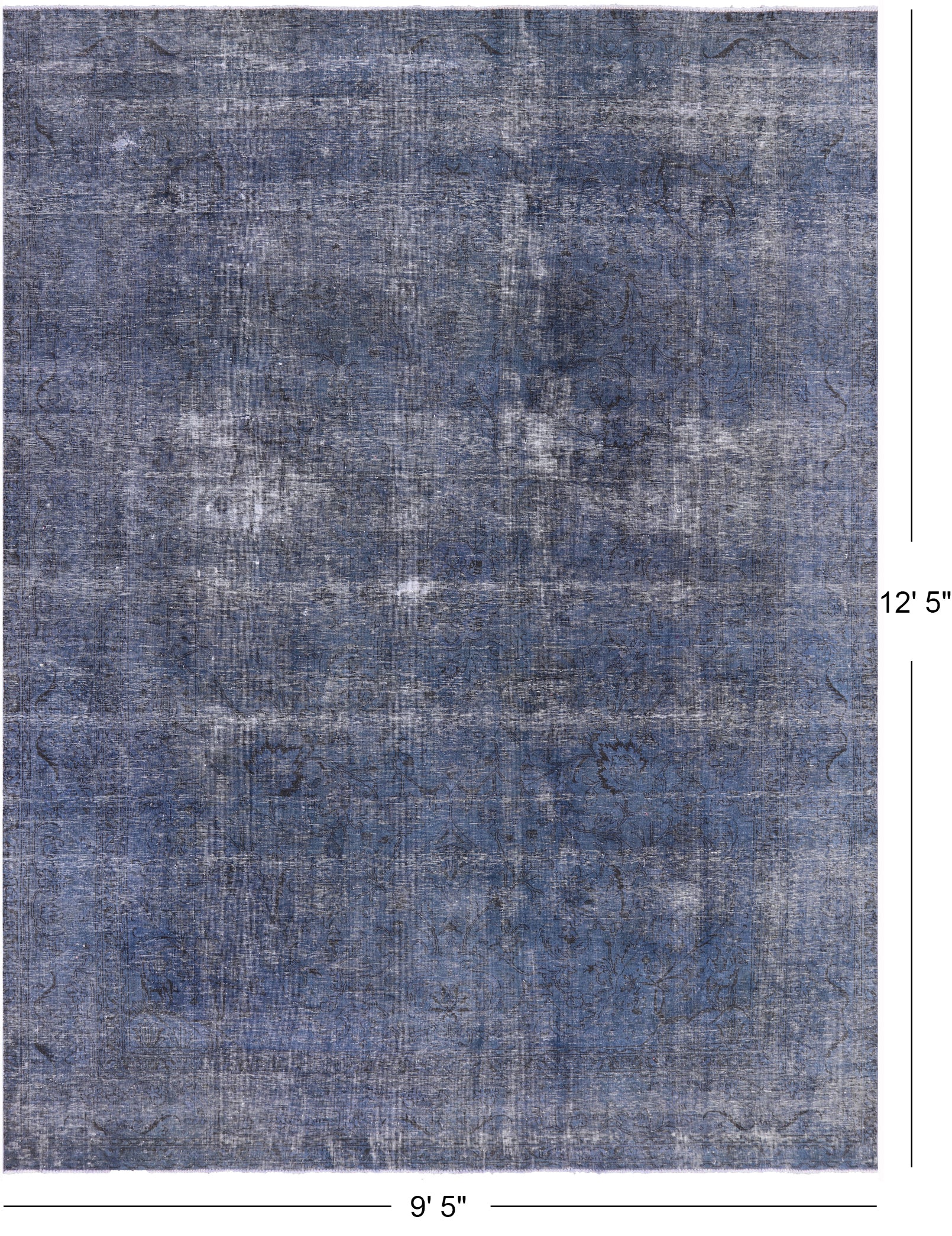 Persian Overdyed Hand Knotted Wool Rug - 9' 5" X 12' 5" - Golden Nile