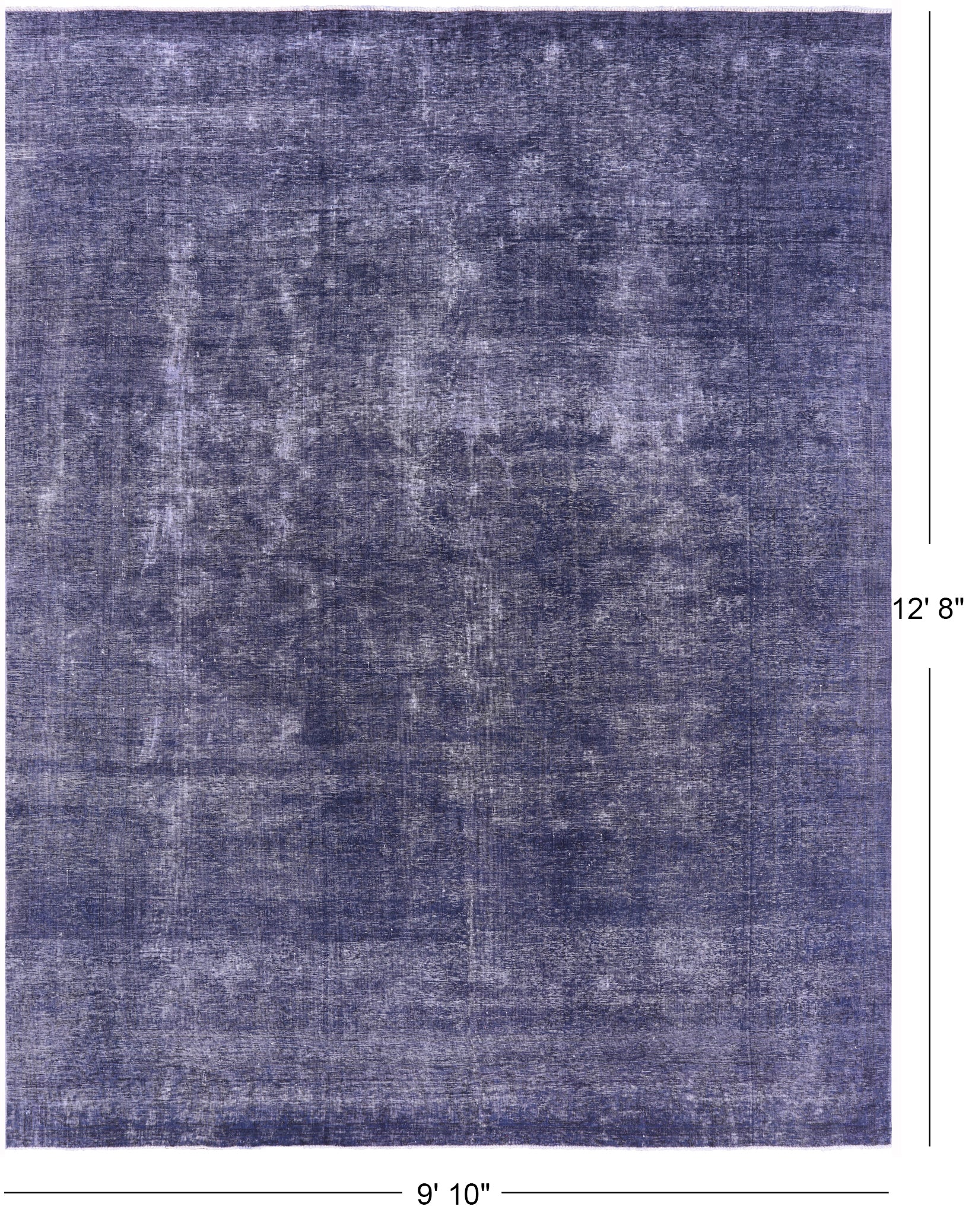 Persian Overdyed Handmade Wool Rug - 9' 10" X 12' 8" - Golden Nile