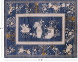 Blue Contemporary Handmade Wool & Silk Rug - 9' 1" X 11' 8" - Golden Nile