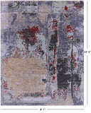 Contemporary Handmade Wool & Silk Rug - 8' 1" X 10' 3" - Golden Nile
