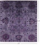William Morris Overdyed Full Pile Handmade Wool Rug - 8' 1" X 9' 2" - Golden Nile