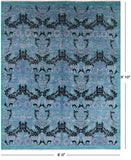 William Morris Hand Knotted Wool Rug - 8' 0" X 9' 10" - Golden Nile