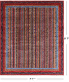 Shall Persian Gabbeh Handmade Wool Rug - 7' 11" X 9' 7" - Golden Nile