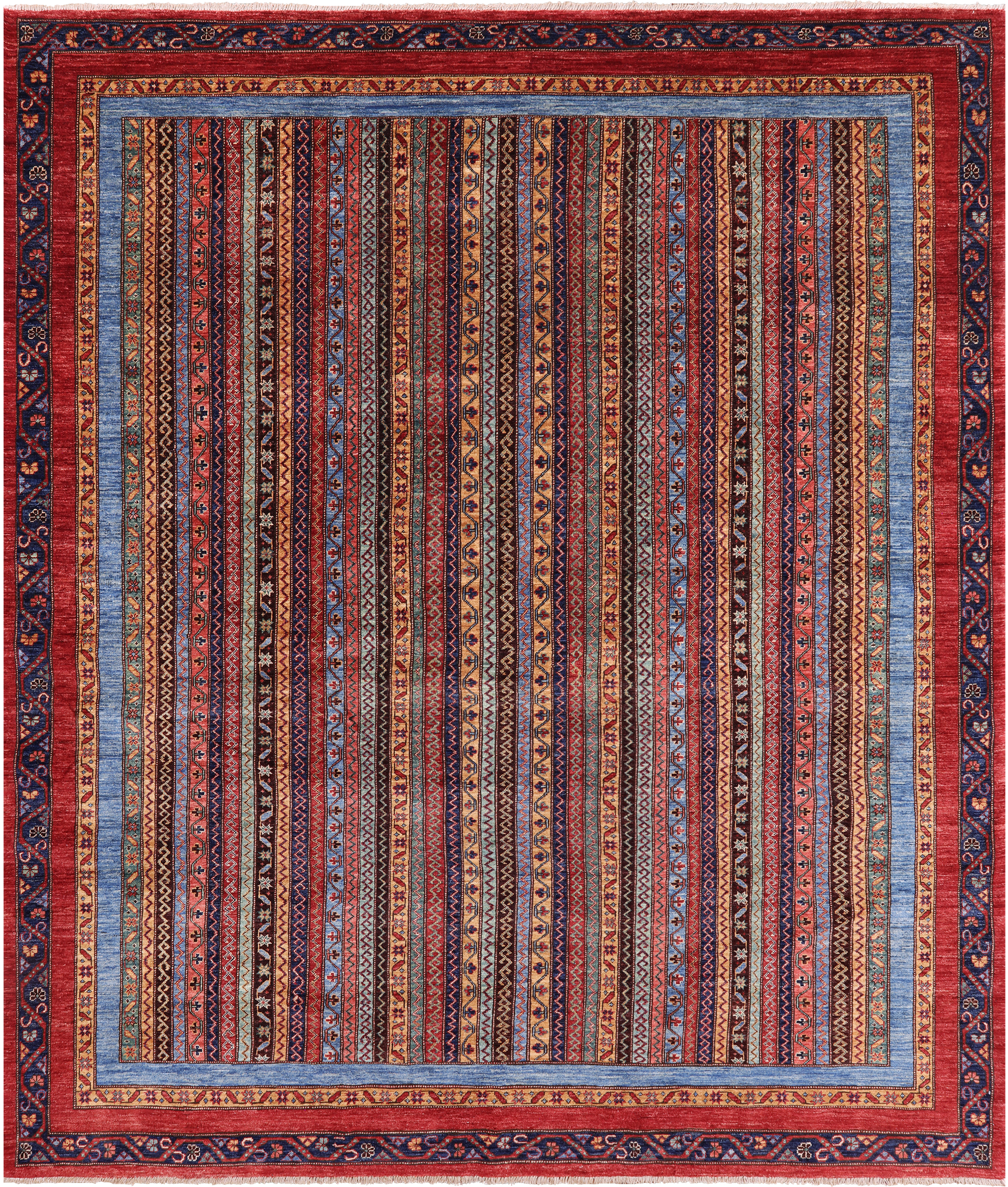 Shall Persian Gabbeh Handmade Wool Rug - 7' 11" X 9' 7" - Golden Nile