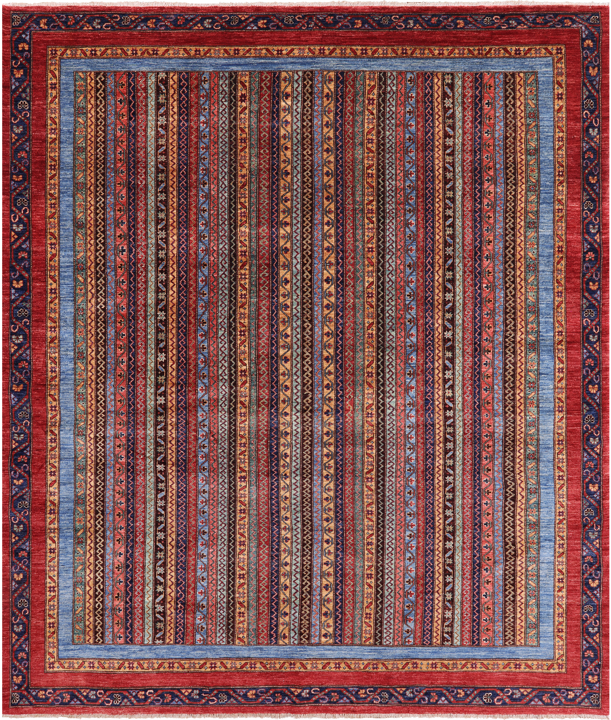 Shall Persian Gabbeh Handmade Wool Rug - 7' 11" X 9' 7" - Golden Nile